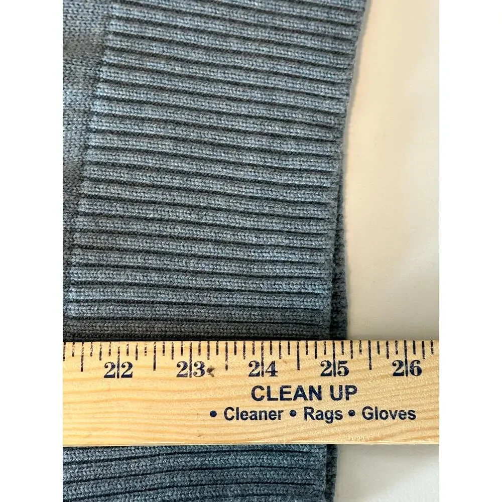 Sundance Light Blue Round Neck Sweater Tie Accent Cotton Merino Wool Women Small